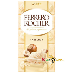 Ferrero Rocher White Chocolate Hazelnut Block 90g - The Golden Experience