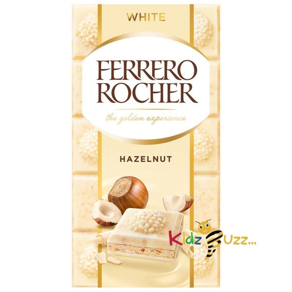 Ferrero Rocher White Chocolate Hazelnut Block 90g