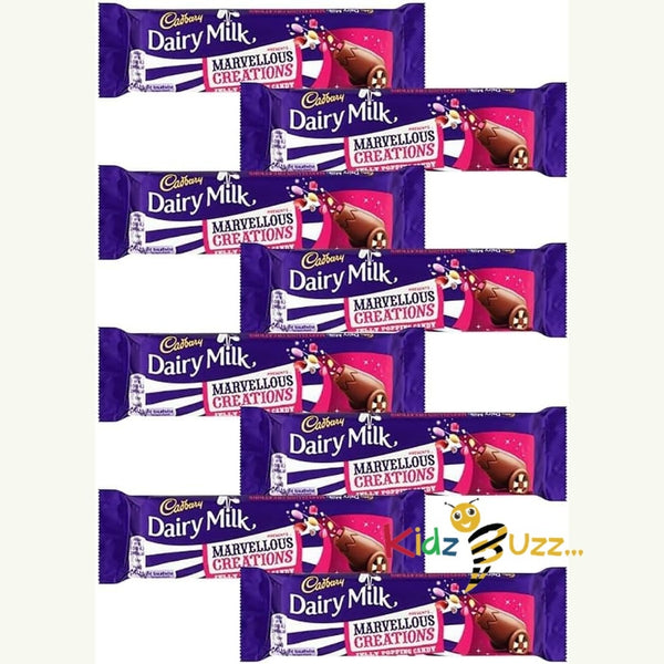 Dairy Milk Marvellous Creations Jelly Beans Popping Candy Chocolate Bar 47g 8 Pack