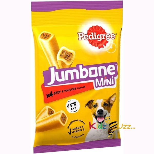 Pedigree Jumbone Mini Adult Small Dog Treats,Beef and Poultry, 4 Chews, 160g X 8