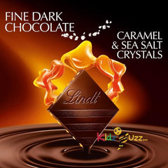 Lindt Excellence Caramel with a Touch of Sea Salt Chocolate Bars Pack of 10 100g Each – Premium Swiss Chocolate Gift Set, Smooth Dark Chocolate with Buttery Caramel & Sea Salt