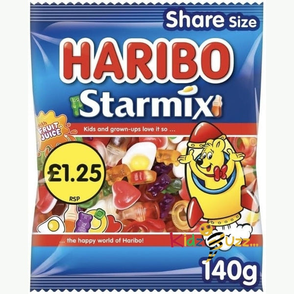 Haribo Starmix Bag 12 x 154g Bags Fruit Flavoured Gummy Jelly Sweets Candy