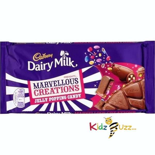 Cadbury Dairy Milk Marvellous Creations Jelly Popping Candy Shells 160g pack of 3