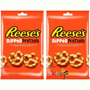 Peanut Butter Pretzel Bundle Consisting of Reese's Chocolate Dipped Pretzels 120g (2 Pack)