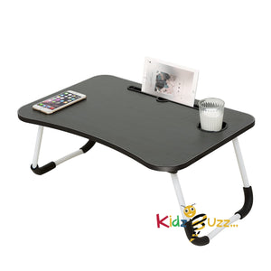 Laptop Bed Table Lap Standing Desk for Sofa Breakfast, Laptop Desk Folding Coffee Tray Notebook Stand Reading Holder for Couch Floor Kids