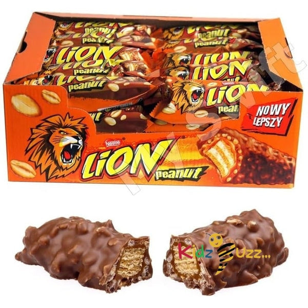 Lion Peanut Chocolate Bars Full Box of 40 Bars x 40g -Bulk Gift Box Office Chocolates