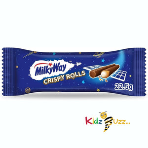 12 x MILKY WAY Crispy Rolls, Milk Chocolate, Biscuit Snack bar, Single 22.5g