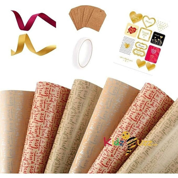 6Pcs Wrapping Paper Set-Birthday Wrapping Paper Set
