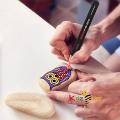 Acrylic Paint Pens Set of 12, 1 mm Tip Acrylic Paint Pens for Rock, Glass, Wood, Fabric, Ceramic and Many More – Premium Water Based and Water Proof Ink