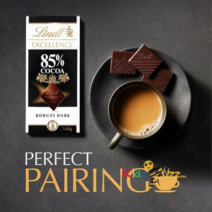 Lindt Excellence 85% Cocoa Dark Chocolate Bars Pack of 10 (100g Each) – Intense Swiss Luxury Chocolate, Rich Cocoa Indulgence, Premium Gift Set for Dark Chocolate Lovers