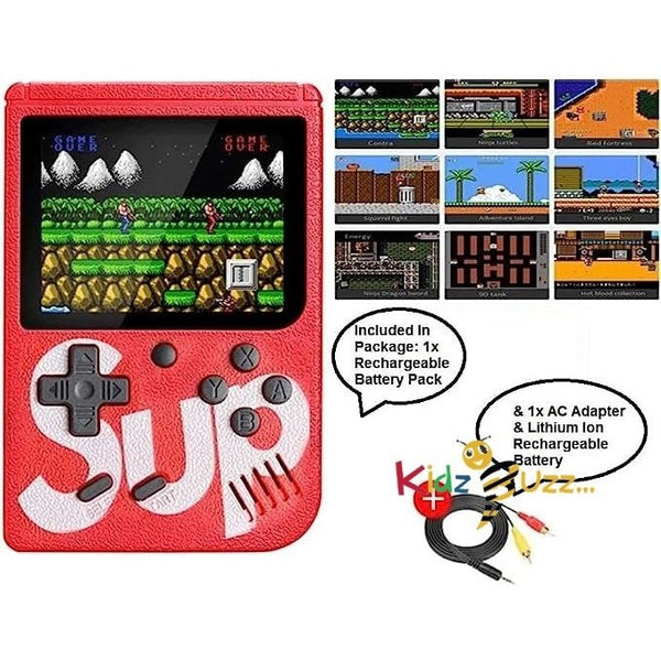 SUP 400 in 1 Handheld Classic Retro Video Games Console System With 3 Inch LCD Gaming Screen, Rechargeable Battery Pack & TV Compatibility 5 Video Game