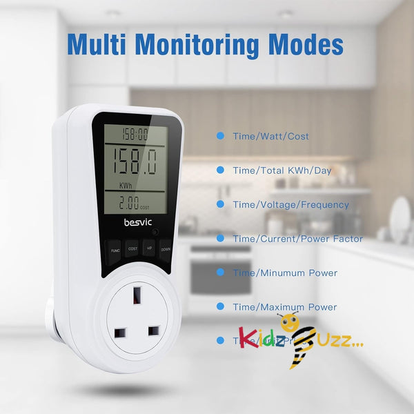 Power Meter Energy Monitor Plug- Electricity Power Consumption Meter