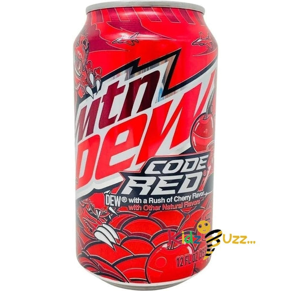 Mountain Dew Code Red, Cherry Flavour, 12 Pack of 12 oz Cans