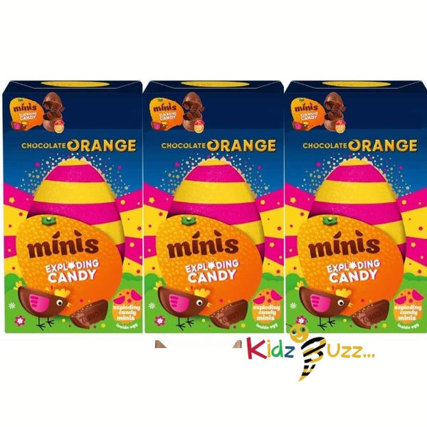 Chocolate Orange Small Easter Egg with Exploding Candy Minis, 91g 3 Packs