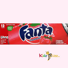 Fanta Strawberry 12 oz. 355 mL - 24 Pack Drink Cans