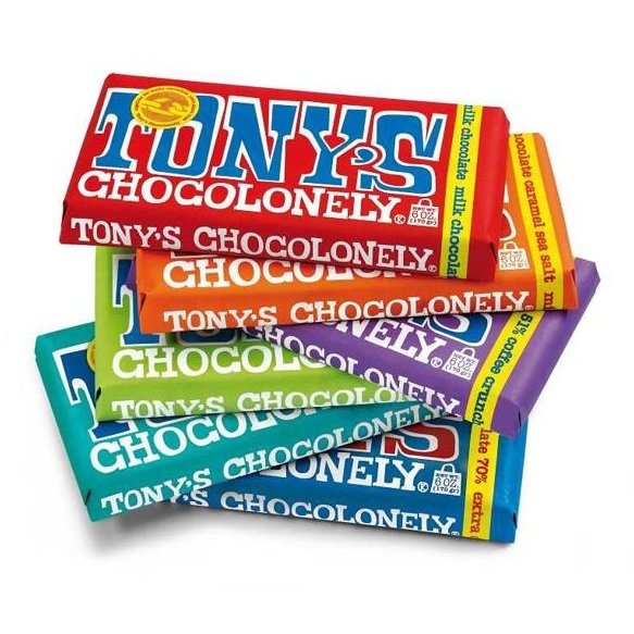 Tony's Chocolonely Chocolate 180g - 5 Pack, Mix of All 5 Milk Chocolate Flavours - kidzbuzzz