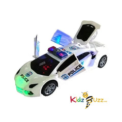 Police Deform Car With Light & Sound Effect For Kids 3+ Ages