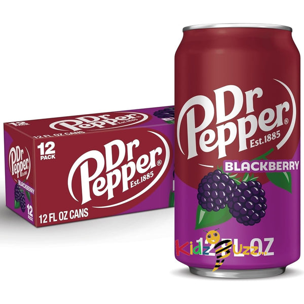 Dr Pepper Blackberry Soda,24 x 355ml Cans, 12 oz Fridge Pack