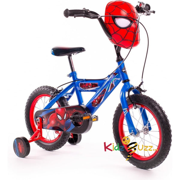 Huffy Boys Spiderman Bike 14 Inch Wheel with Spiderman Mask Handlebars