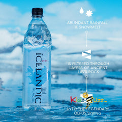 Icelandic Glacial Premium Still Water 500ml Recycled PET Bottles x 24 Per Pack – Alkaline/Low PH, Recycled Packaging, BPA Free, Carbon Neutral from Icelandic Spring. Low TDS and Mineral Content.