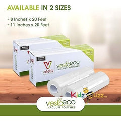 Vacuum Seal Rolls Embossed 2 Vacuum Seal Rolls 11 Inches x 20 Feet 28cm x 6m