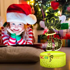 3D Night Light Toy 3 Patterns 16 Color Changes with Remote Control Touch