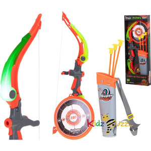 Shooting Set Bow with Arrows and Shooting Disc – Colour: Multicoloured  J1803A