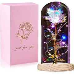 Beauty and the Beast Rose in Glass Dome, Forever Artificial Rose Flowers
