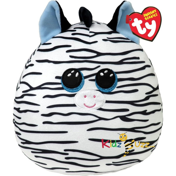 Ty Xander Zebra Squishy - Squishy Beanies for Kids, Baby Soft Plush Toys - Collectible Cuddly Stuffed Teddy