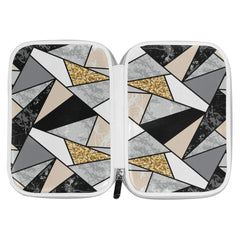 Marble and Gold Glitter Pencil Case - kidzbuzzz