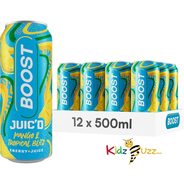 Boost Juic'd Energy Drink Mango & Tropical Blitz, 500ml x 12 pack