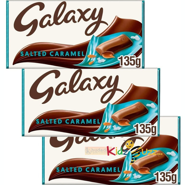 Galaxy Salted Caramel Chocolate Bars 135g Each Pack of 3