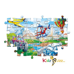 Clementoni 21619, Means of Transport Supercolor Puzzles for Children - 2 x 60 Pieces