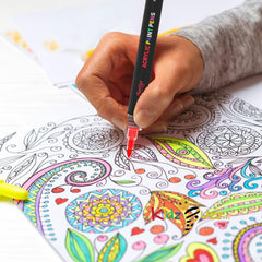 Acrylic Paint Pens Set of 12, 1 mm Tip Acrylic Paint Pens for Rock, Glass, Wood, Fabric, Ceramic and Many More – Premium Water Based and Water Proof Ink