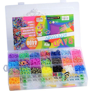 Loom Band Accessory Case 252-Rainbow Rubber Bands Kit