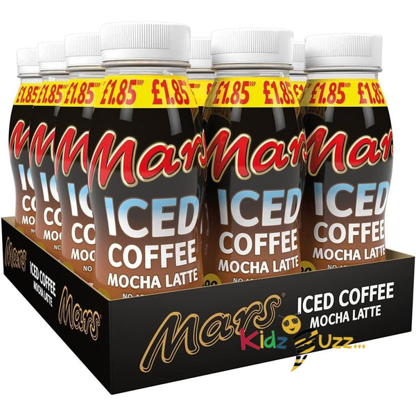 Mars Iced Coffee Mocha Latte 250ml Bottle (Pack of 12), Chocolate Caramel Coffee Flavour, Ready To Drink, No Added Sugar, Vegetarian - kidzbuzzz