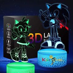 3D Night Light Toy 3 Patterns 16 Color Changes with Remote Control Touch