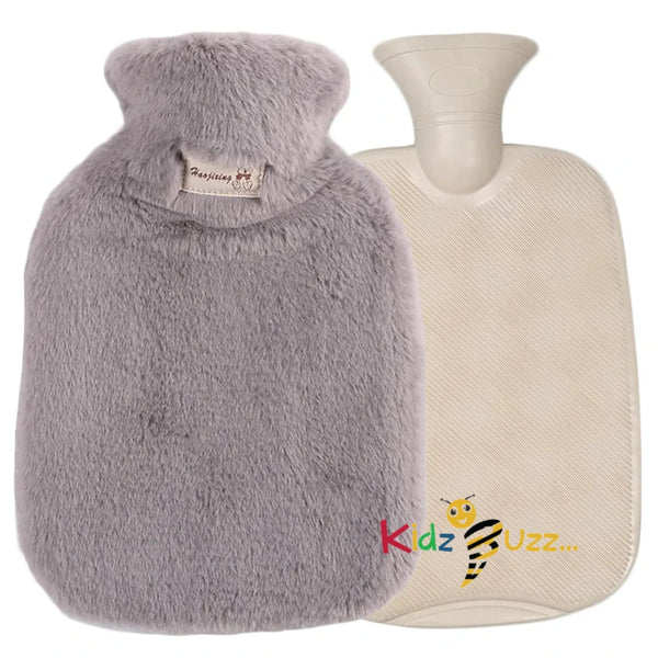 New Hot Water Bottle with Soft Cover - 2L Classic Rubber Hot Water Bag