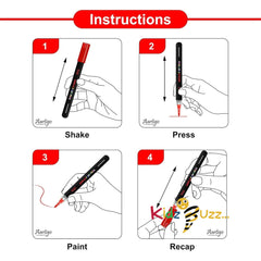 Acrylic Paint Pens Set of 12, 1 mm Tip Acrylic Paint Pens for Rock, Glass, Wood, Fabric, Ceramic and Many More – Premium Water Based and Water Proof Ink