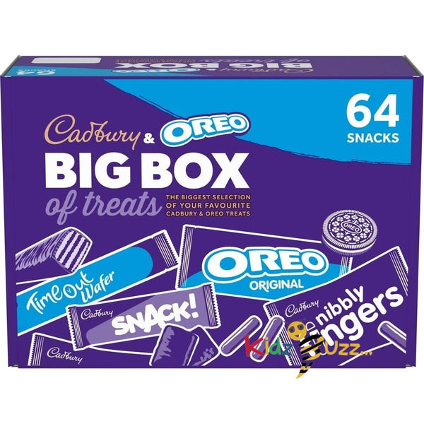 Cadbury & OREO Biscuit 64 Big Box of Treats 1.8kg, Milk Chocolate Fingers, Time Out, Snack I Sharing Big Biscuit Gift, Family Size