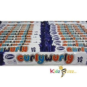 Cadbury Curly Wurly Chocolate Bar 21.8g (Pack of 48 Bars)