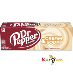 Dr Pepper Drink Can 355ml Pack, Cream Soda, 4260 millilitre, Pack of 12