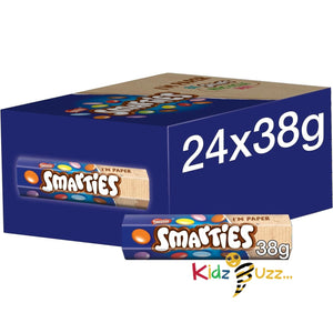 Smarties Milk Chocolate Tubes Multipack – Colourful Chocolate Sweets 24 x 38g