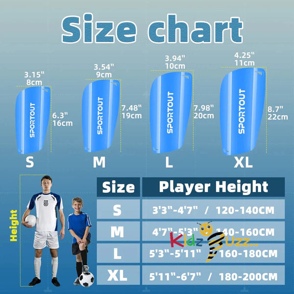 Football Shin Guards with High Elastic Sleeves