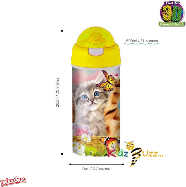 Kitten Fun time Water Bottle - kidzbuzzz