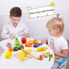 Wooden fruit Vegetables Cutting Set