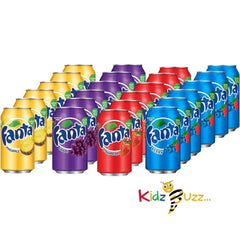 Fanta Mixed Variety Party Pack of 24 Cans / 4 Flavours Soft Drink 355ml
