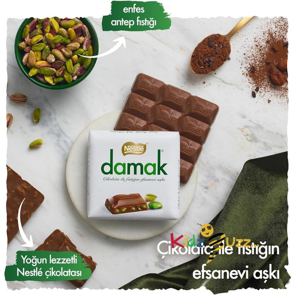 Nestle Damak Baklava White Chocolate With Pistachio 6x60g By