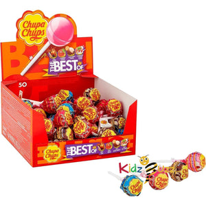 Chupa Chups Best Of Lollipop Box, 4 Flavours Of Party Sweets - 50 Lollies