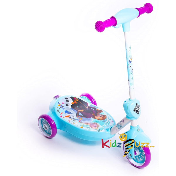 Huffy Disney Frozen Bubble Electric Scooter For Kids 3-5 Years 6v Battery Toy Ride On Scooter With Bubble Machine ft Anna, Elsa & Olaf, Blue